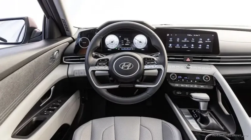 Интерьер Hyundai Elantra Hybrid 2023